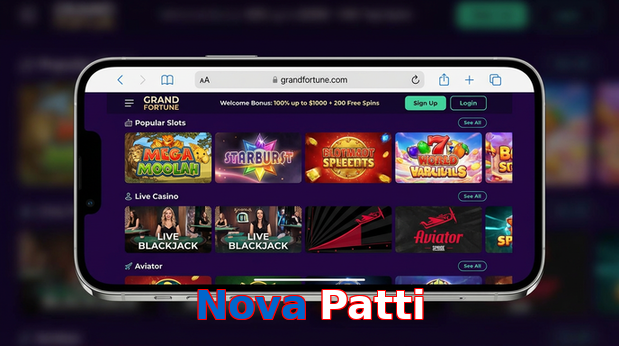Main screen of Nova Patti ios page for PK players